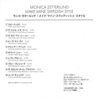 CD Monica Zetterlund: Make Mine Swedish Style 