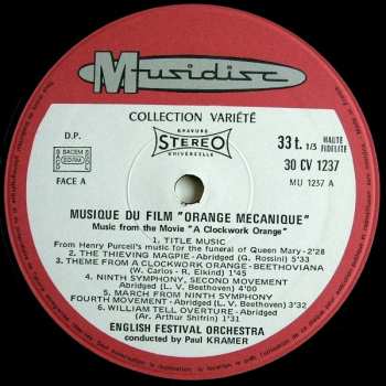 LP Monte Cross: Musique Du Film Orange Mecanique