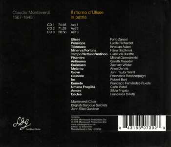 3CD Claudio Monteverdi: Il Ritorno D'Ulisse In Patria