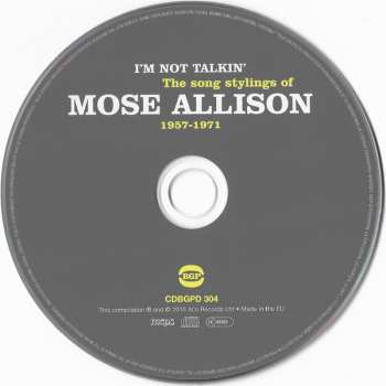 CD Mose Allison: I’m Not Talkin’ (The Soul Stylings of Mose Allison 1957-1971)