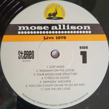 LP Mose Allison: Live 1978
