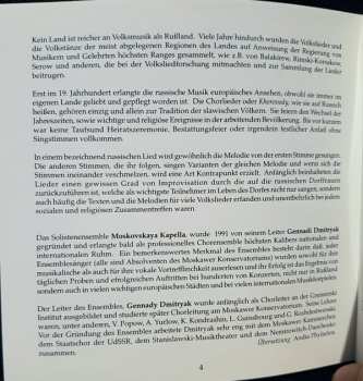 CD Moskovskaya Kapella: Folksongs Of Russia
