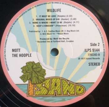 LP Mott The Hoople: Wildlife