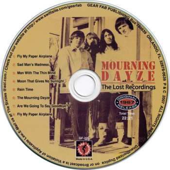 CD The Mourning Dayze: The Lost Recordings
