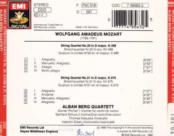 CD Wolfgang Amadeus Mozart: String Quartets Nos. 20, K.499 20 & 21, K.575 = Streichquartette = Quatuors À Cordes