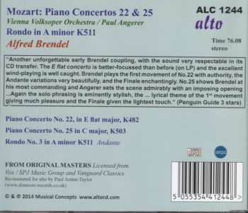 CD Wolfgang Amadeus Mozart: Piano Concertos 22 & 25 Etc.