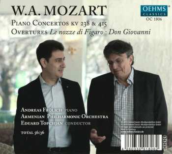 CD Wolfgang Amadeus Mozart: Piano Concertos KV 238 & 415 / Overtures Le Nozze Di Figaro · Don Giovanni
