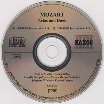 CD Wolfgang Amadeus Mozart: Arias And Duets From Magic Flute, Così Fan Tutte, Don Giovanni, Marriage Of Figaro, Abduction From The Seraglio