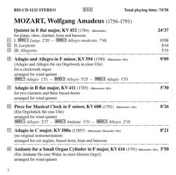 CD Wolfgang Amadeus Mozart: Music For Piano And Wind Quintet