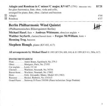 CD Wolfgang Amadeus Mozart: Music For Piano And Wind Quintet