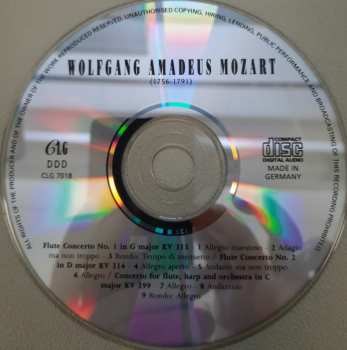 CD Wolfgang Amadeus Mozart: Flute Concertos No. 1 & 2. Flute / Harp Concerto