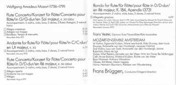 CD Wolfgang Amadeus Mozart: Die Flötenkonzerte KV 313 & 314 - The Flute Concertos - Les Concertos pour Flûte / Rondo KV 184 / Andante KV 315
