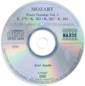 CD Wolfgang Amadeus Mozart: Piano Sonatas, Vol. 3