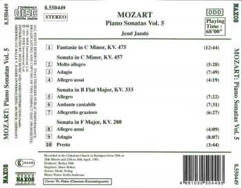 CD Wolfgang Amadeus Mozart: Piano Sonatas, Vol. 5