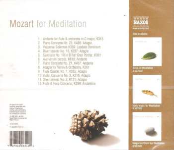CD Wolfgang Amadeus Mozart: Mozart For Meditation