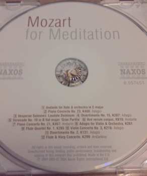 CD Wolfgang Amadeus Mozart: Mozart For Meditation