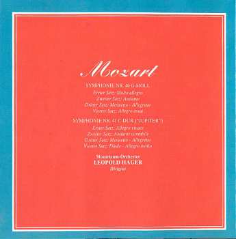 CD Wolfgang Amadeus Mozart: Symphonie Nr. 40 G-Moll / Symphonie Nr. 41 C-Dur ("Jupiter")