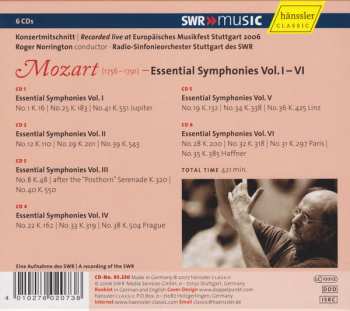 6CD Wolfgang Amadeus Mozart: Essential Symphonies Vol. I - VI