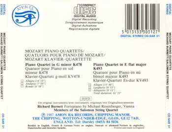 CD Wolfgang Amadeus Mozart: Piano Quartets