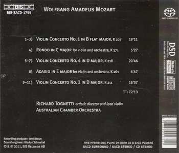 SACD Wolfgang Amadeus Mozart: Violin Concertos 1, 2 & 4 · Rondo In C · Adagio In E