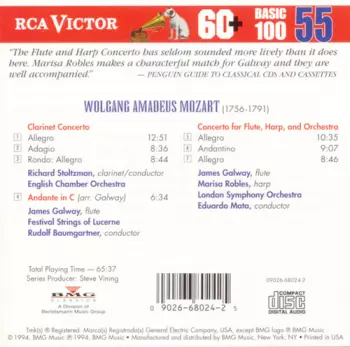 Clarinet Concerto · Flute And Harp Concerto