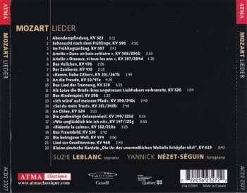 CD Wolfgang Amadeus Mozart: Lieder 