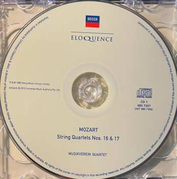 2CD Wolfgang Amadeus Mozart: String Quartets KV.428, KV 458, KV 464, KV 465