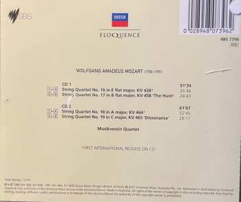 2CD Wolfgang Amadeus Mozart: String Quartets KV.428, KV 458, KV 464, KV 465