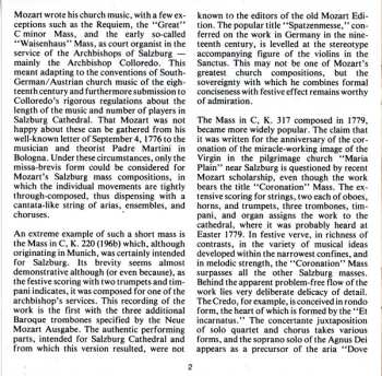 CD Wolfgang Amadeus Mozart: Krönungsmesse = "Coronation Mass" In C Major, K. 317 / Spatzenmesse
