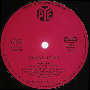 LP Mungo Jerry: Baby Jump (Electronically Tested)