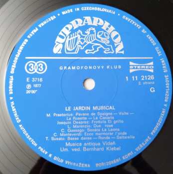 LP Musica Antiqua Wien: Le Jardin Musical