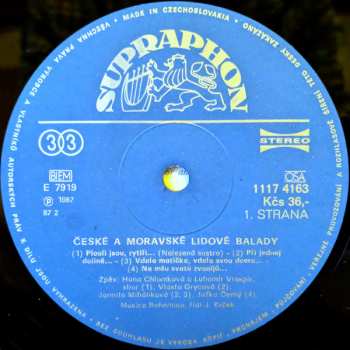 LP Musica Bohemica: České A Moravské Lidové Balady = Bohemian And Moravian Folk Balads)