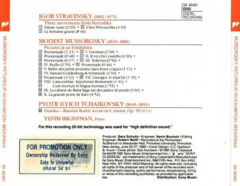 CD Igor Stravinsky: Mussorgsky: Pictures At An Exhibition / Stravinsky: Trois Mouvements De Pétrouchka/ Tchaikovsky: Dumka PIC