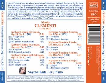 CD Muzio Clementi: Keyboard Sonatas From Opp. 1, 1a, 13, 24, 26