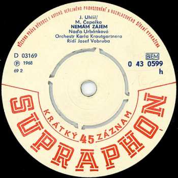 SP Naďa Urbánková: Nemám Zájem / Naděje