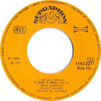 SP Naďa Urbánková: Remedium / C Dur, A Moll