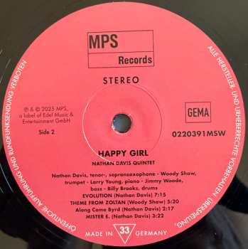 LP Nathan Davis: Happy Girl