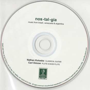 CD Nathan Kolosko: Nos-Tal-Gia Music from Venezuela & Argentina