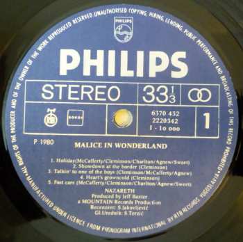 LP Nazareth: Malice In Wonderland