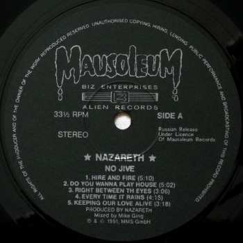 LP Nazareth: No Jive CLR
