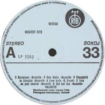 LP Nazareth: Greatest Hits