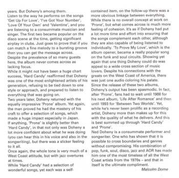 CD Ned Doheny: Hard Candy / Prone