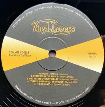 LP New York Dolls: Too Much Too Soon