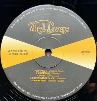 LP New York Dolls: Too Much Too Soon