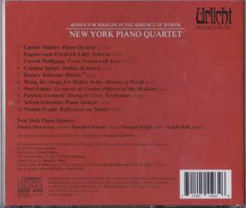 CD New York Piano Quartet: Songs For Mahler In The Absence Of Words