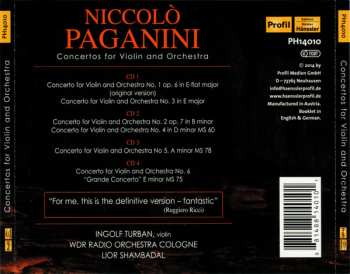 4CD Niccolò Paganini: Concertos for Violin and Orchestra I - IV