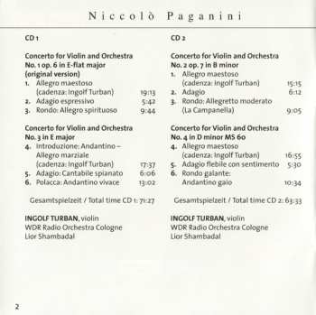 4CD Niccolò Paganini: Concertos for Violin and Orchestra I - IV