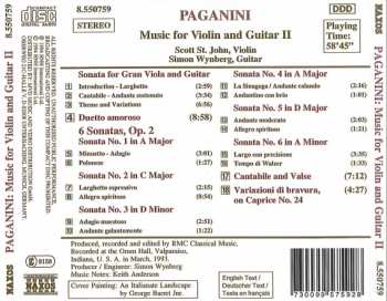 CD Niccolò Paganini: Music For Violin And Guitar II