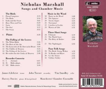 CD Nicholas Marshall: Songs and Chamber Music