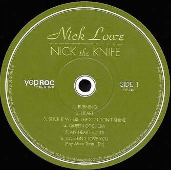 LP/SP Nick Lowe: Nick The Knife